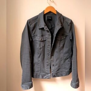 EUC Dark Gray liverpool "Canvas"/Military Style Jacket (M) - has stretch!
